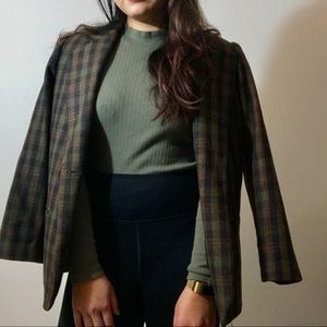 VINTAGE plaid petites blazer